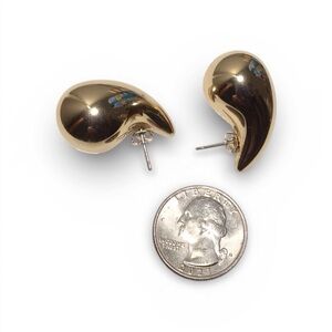 Elegant Gold-Toned Teardrop Earrings